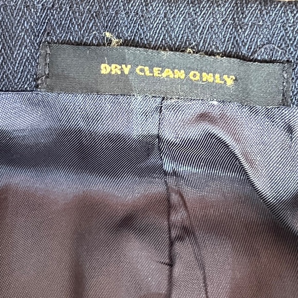 VTG Monsieur Givenchy Mens Navy Herringbone Union Blazer 44(est) Classic Preppy - Picture 9 of 16